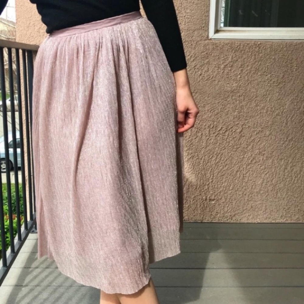 Zara pink midi skirt